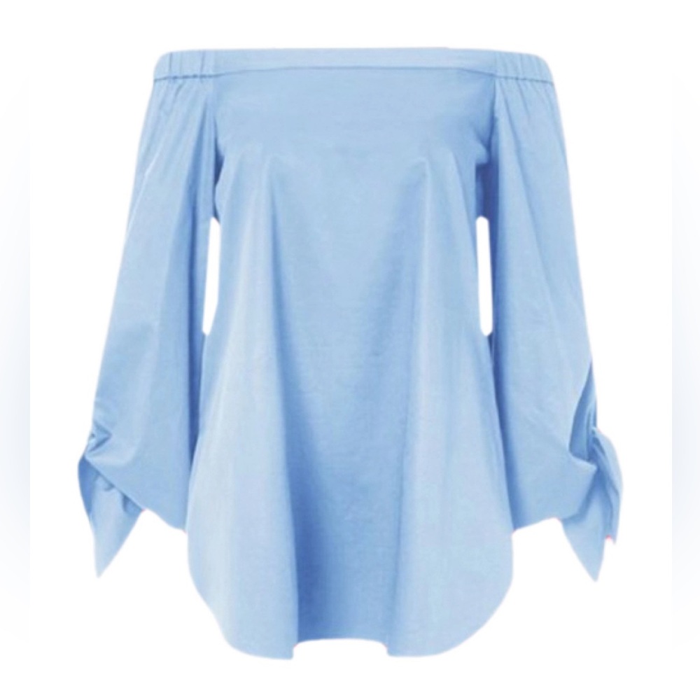 BNWOT Tibi Off-the-Shoulder Cotton Poplin Tunic
